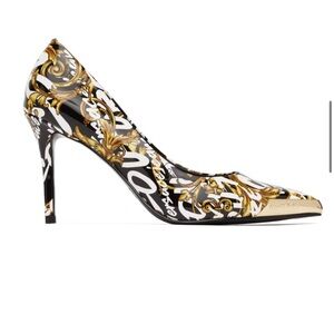 Versace Women's Black and Gold Pumps